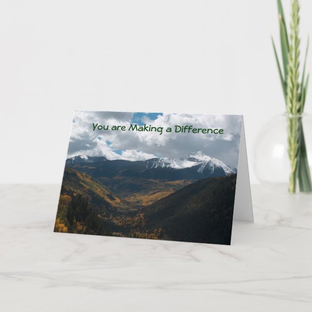 Du machst einen Unterschied Dankeskarte (Vorderseite)