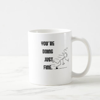 Du machst einfach gut - schwarze Aufkleber. Kaffeetasse