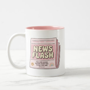 Du machst es besser, als du denkst zweifarbige tasse