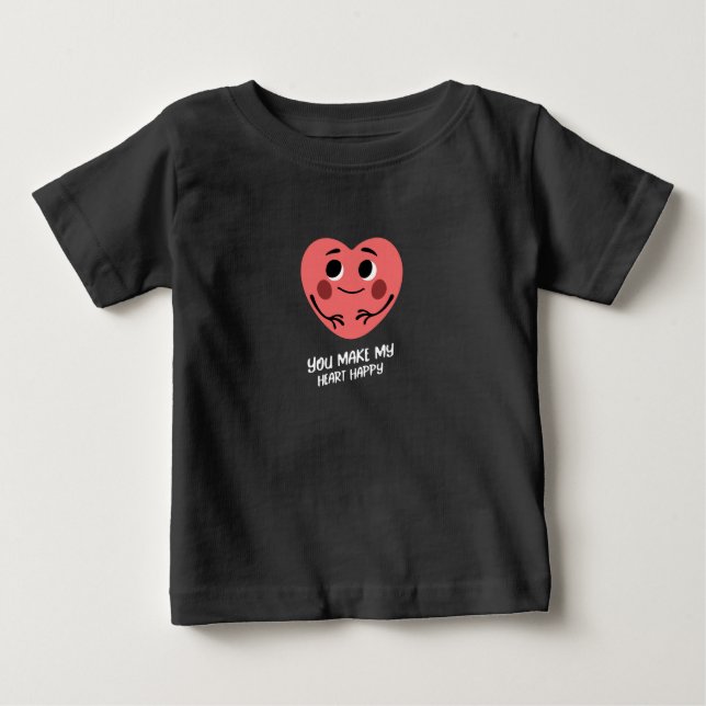 Du machst mein Herz glücklich Baby T-shirt (Vorderseite)