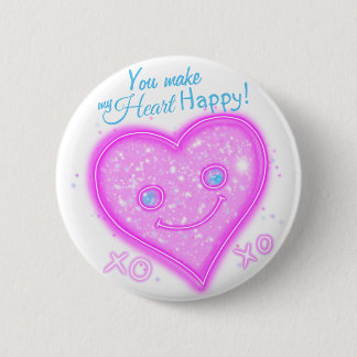"Du machst mein Herz glücklich!" Kawaii-Button-But Button