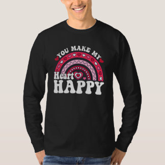 Du machst mein Herz glückliches Regenbogenherz Val T-Shirt