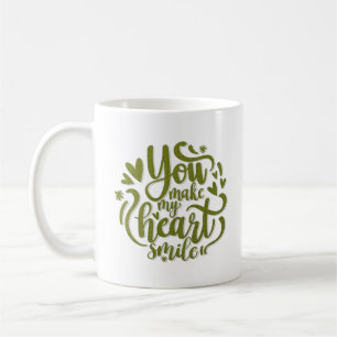 DU MACHST MEIN HERZEN ZUM LÄCHELN KAFFEETASSE