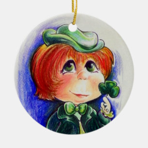 Du machst mein irisches Auge lächeln!! Rundschmuck Keramik Ornament