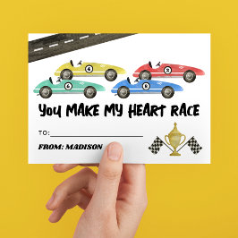 Du machst meine Herzrasse Kinder Valentinstag Card Feiertagskarte