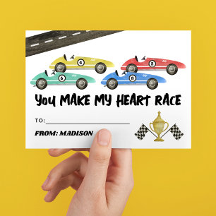 Du machst meine Herzrasse Kinder Valentinstag Card Feiertagskarte