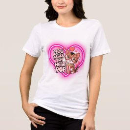 Du machst meinen Herz-Pop-Katzenkatze-Valentinstag Tri-Blend Shirt
