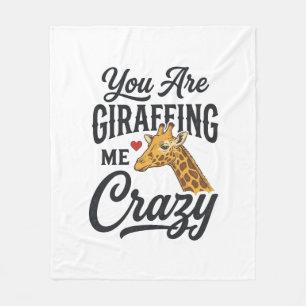 Du machst mich verrückt, lustiges Giraffen-Shirt_1 Fleecedecke