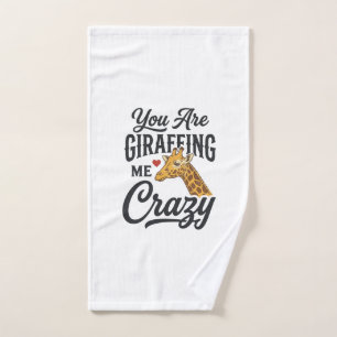 Du machst mich verrückt, lustiges Giraffen-Shirt_1 Handtuch