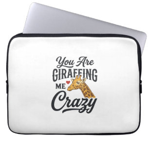 Du machst mich verrückt, lustiges Giraffen-Shirt_1 Laptopschutzhülle