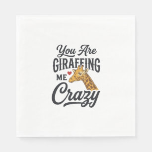 Du machst mich verrückt, lustiges Giraffen-Shirt_1 Serviette