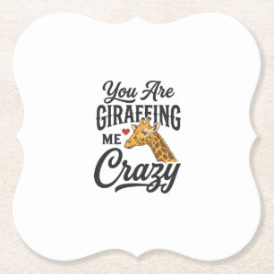 Du machst mich verrückt, lustiges Giraffen-Shirt_1 Untersetzer