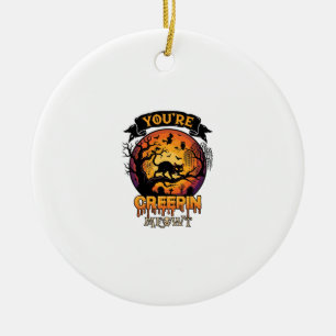 Du machst mir Halloween Angst Schwarze Katze Vollm Keramik Ornament