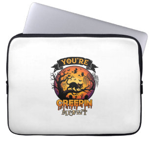 Du machst mir Halloween Angst Schwarze Katze Vollm Laptopschutzhülle