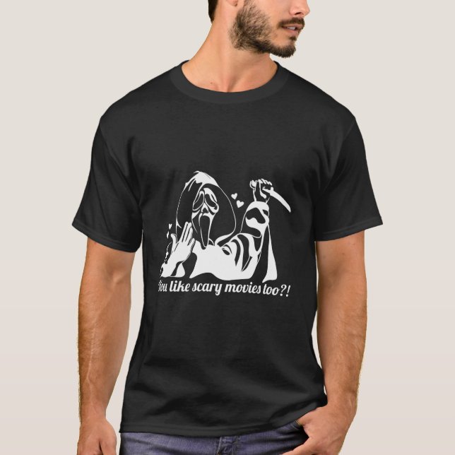 Du magst Beängstigende Filme zu Halloween Ed Ghost T-Shirt (Vorderseite)