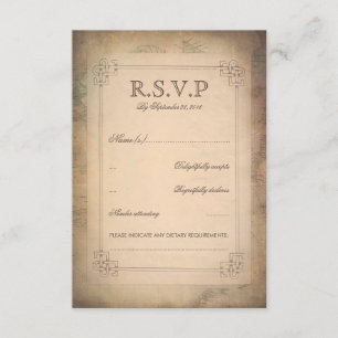 Du monde vieilles RSVP cartes les épousant