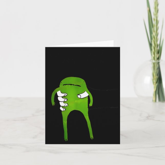 Du musst den Frosch akzeptieren Lustiges Meme  Karte (Vorderseite)