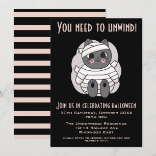 DU MUSST DICH ENTSPANNEN HALLOWEEN-PARTY EINLADUNG