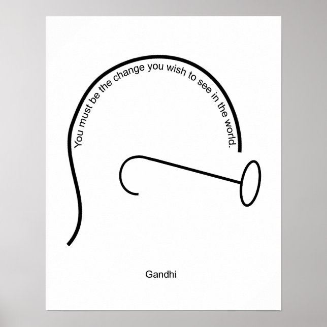 Du musst die Veränderung sein, die du in der Welt  Poster (Vorne)