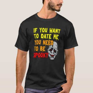 Du musst ein gruseliger Halloween-Kürbis-Geister-H T-Shirt