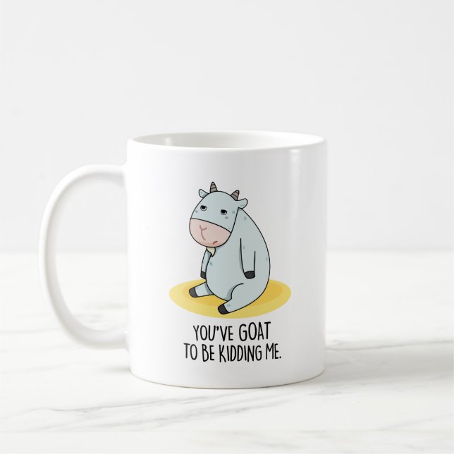 Du musst mir einen lustigen Ziegenpun geben Kaffeetasse (Links)