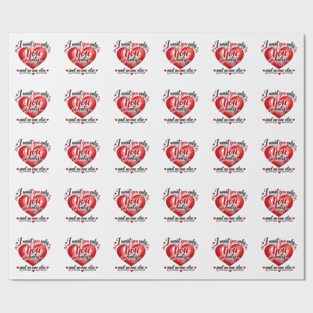 Du Nur ❤️ Geschenkpapier (Flach)