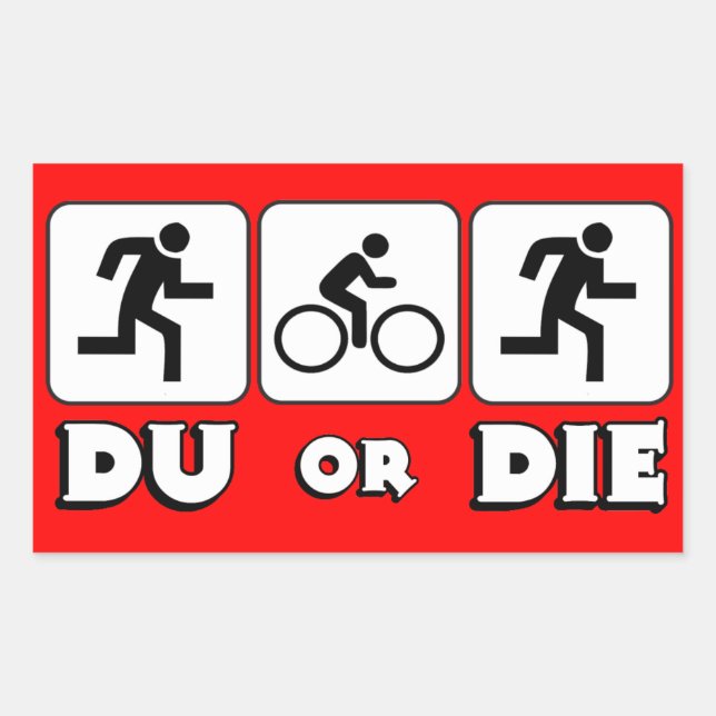 DU oder Die Rechteckiger Aufkleber (Vorderseite)