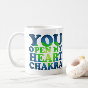 Du öffnest mein Herz Chakra White Tasse Spirituell