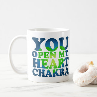 Du öffnest mein Herz Chakra White Tasse Spirituell