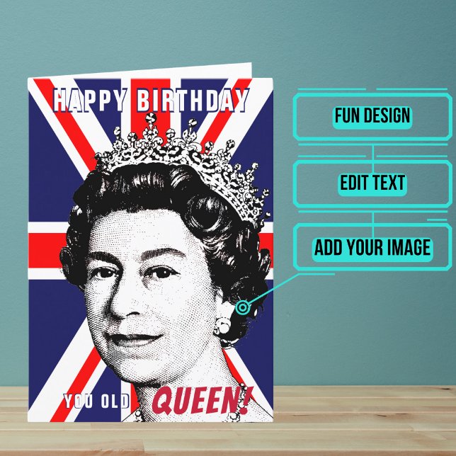 Du Old Queen Gay Happy Birthday Karte (Wish a very Happy Birth - gay to your favorite queer with this LGBTQ+ inspired birthday card. )