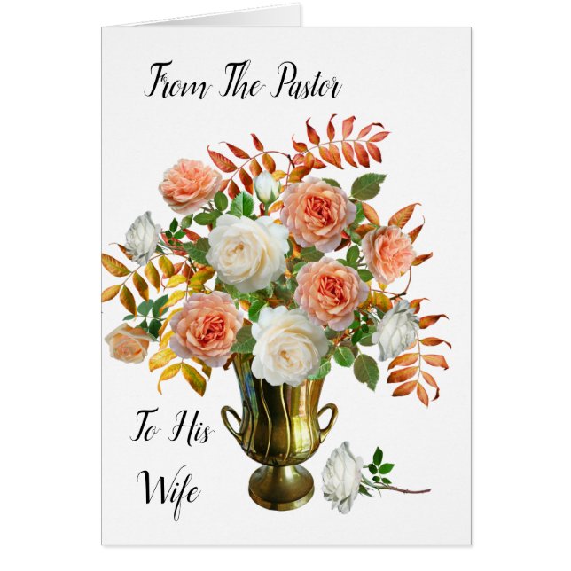 Du Pasteur à ma femme Une carte de voeux (Devant)