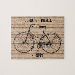 Du plus Fahrrad ergibt glückliches Antiques Holz B