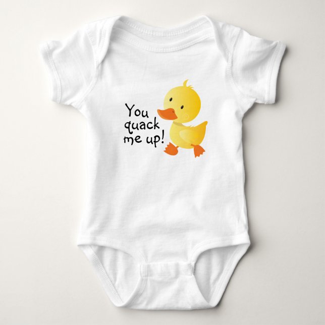 Du quatst mich auf die lustige Ente Baby Strampler (Vorderseite)