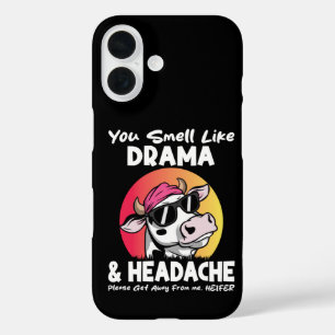 Du riechst wie Drama Kopfschmerzen sarkastische Ku iPhone 16 Hülle