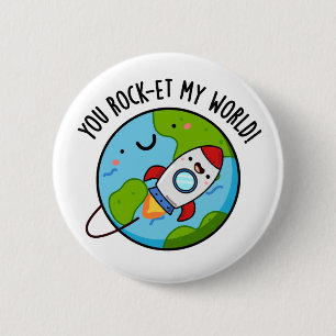 Du Rock et my World Funny Rocket Pub Button