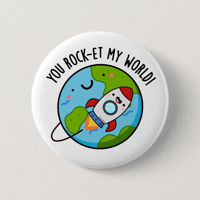 Du Rock et my World Funny Rocket Pub Button (Vorderseite)