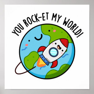 Du Rock et my World Funny Rocket Pub Poster