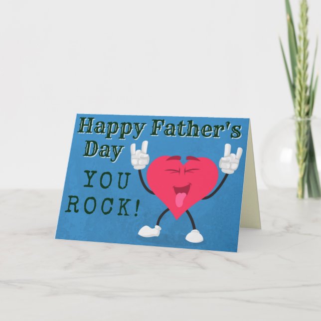Du Rock Happy Vatertag Card Karte (Vorderseite)