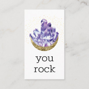 Du rockst Amethyst-Kristalle Würdigung Danke  Visitenkarte