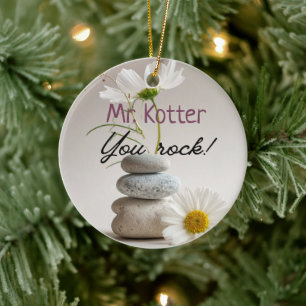 Du rockst! Geschenk für Geologie-Lehrer zu Weihnac Keramik Ornament