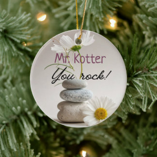 Du rockst! Geschenk für Geologie-Lehrer zu Weihnac Keramik Ornament