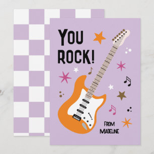 Du rockst Gitarre Klassenzimmer Valentinstag Karte