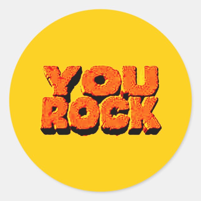 DU ROCKST KLASSIKER RUNDSCHALTER RUNDER AUFKLEBER (Vorderseite)