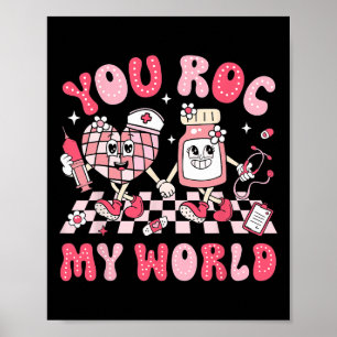 Du rockst meine Welt Krankenpfleger Valentinstag E Poster