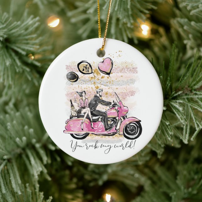 Du rockst meine Welt | Verallgemeinerung von Motor Keramik Ornament (Baum)