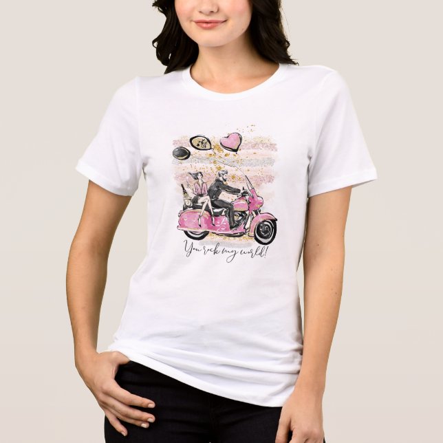 Du rockst meine Welt | Verallgemeinerung von Motor Tri-Blend Shirt (Vorderseite)