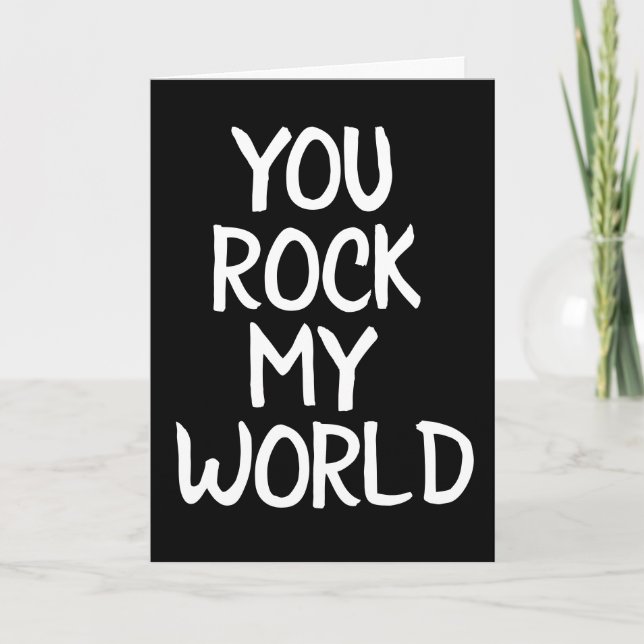 DU ROCKST MEINE WELTLIEBE ROMANCE ÜBERSIEGTE KARTE (Vorderseite)