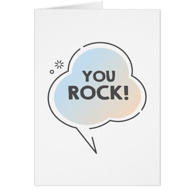 Du rockst Text in Chat-Blase (Vorne)