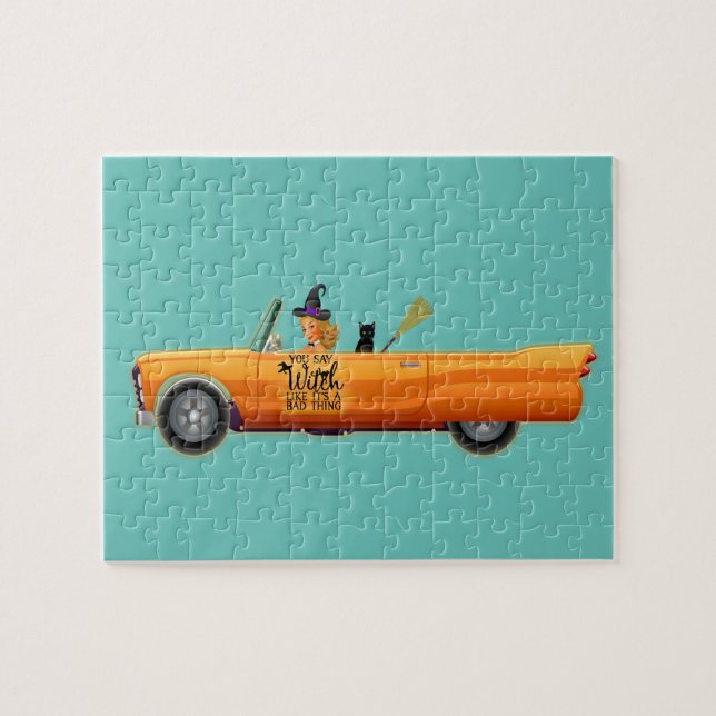 Du sagst Hexe wie ein schlechtes Halloween-Spaß (Horizontal)