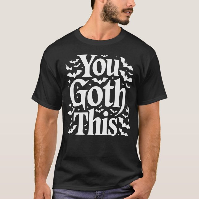 Du Schaffst Das - Dunkler Gothic T-Shirt (Vorderseite)